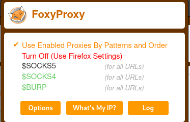 Configuring the Correct FoxyProxy Setting